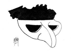 Caricature de Royer dans le « Le Soir » du 06-02-2008